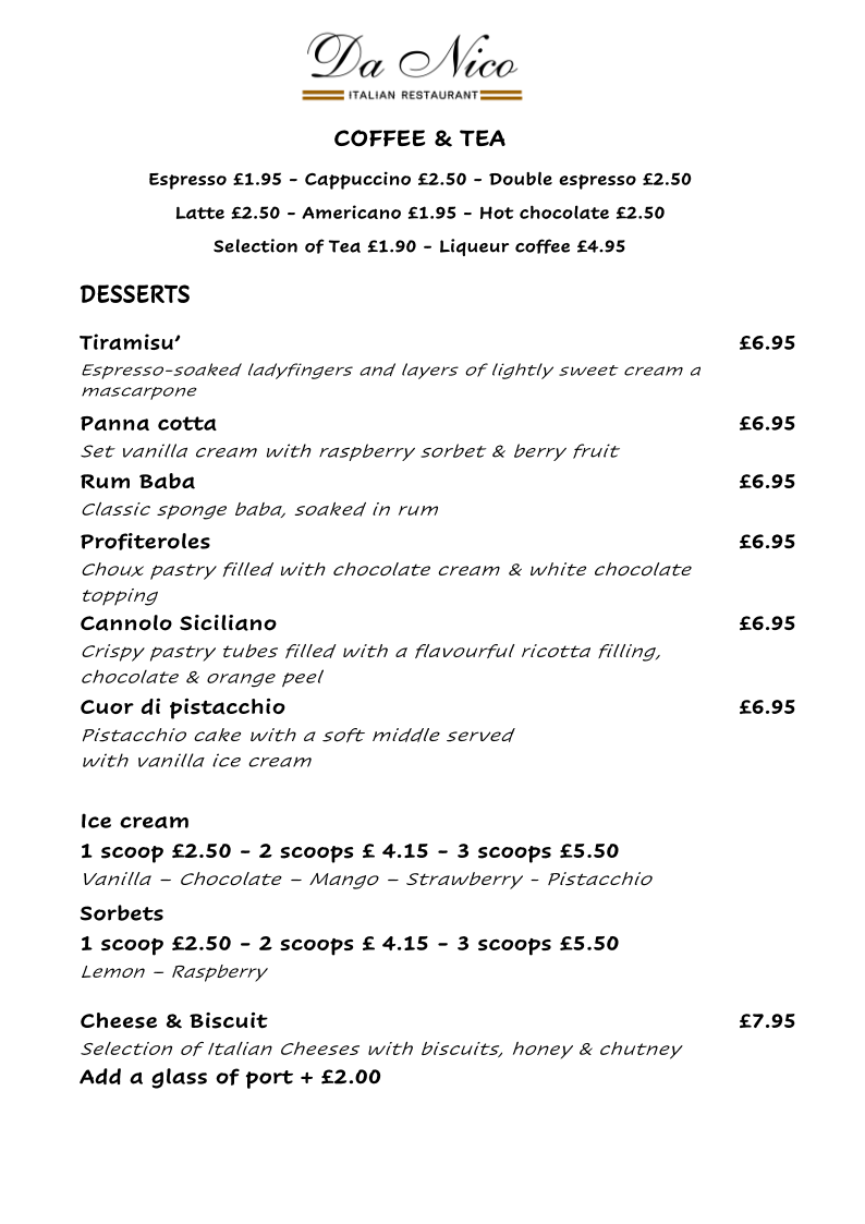 Menu Da Nico Italian Restaurant-6